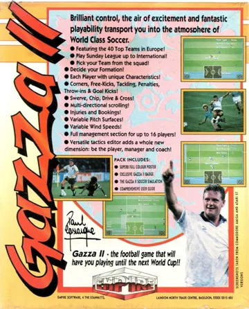 Gazza II box cover back